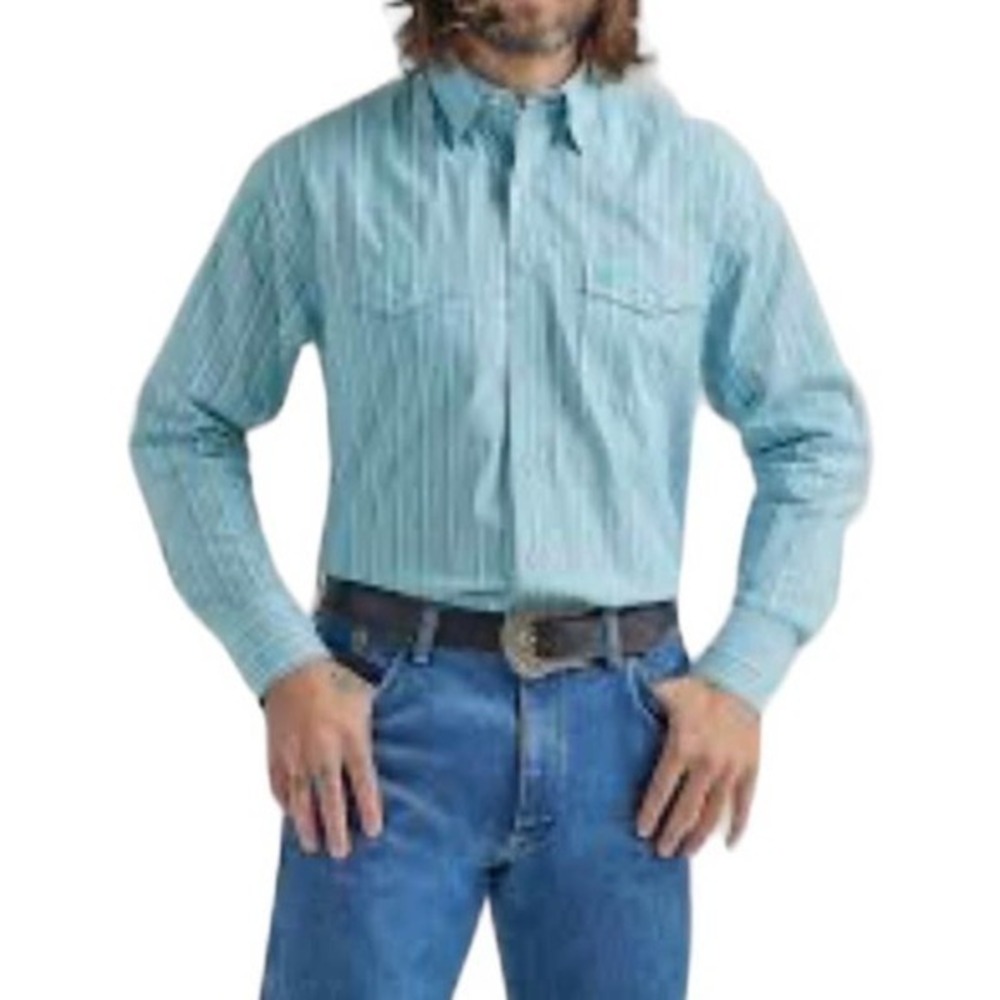 Wrangler Cowboy Western striped light green XL